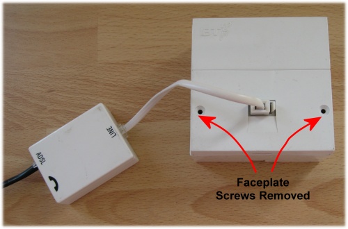 NTE5 Faceplate screws removed